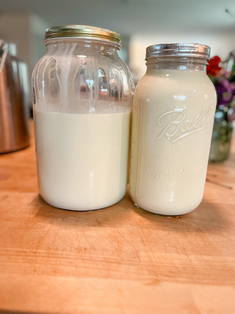 a gallon and a half or raw cream