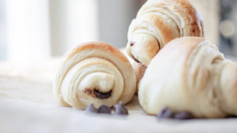 chocolate sourdough croissants